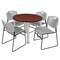Regency Kee Round Table & Chair Set, Wood, Metal, Polypropylene Top TB42RNDCHBPCM44GY - alternate 1
